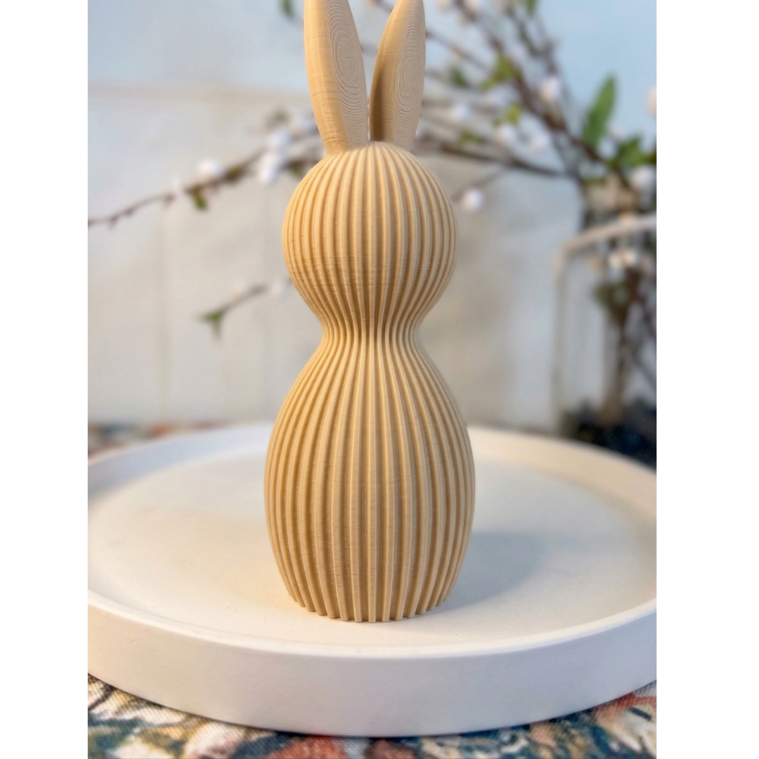 Minimalistische Osterhasen  – Geripptes Design