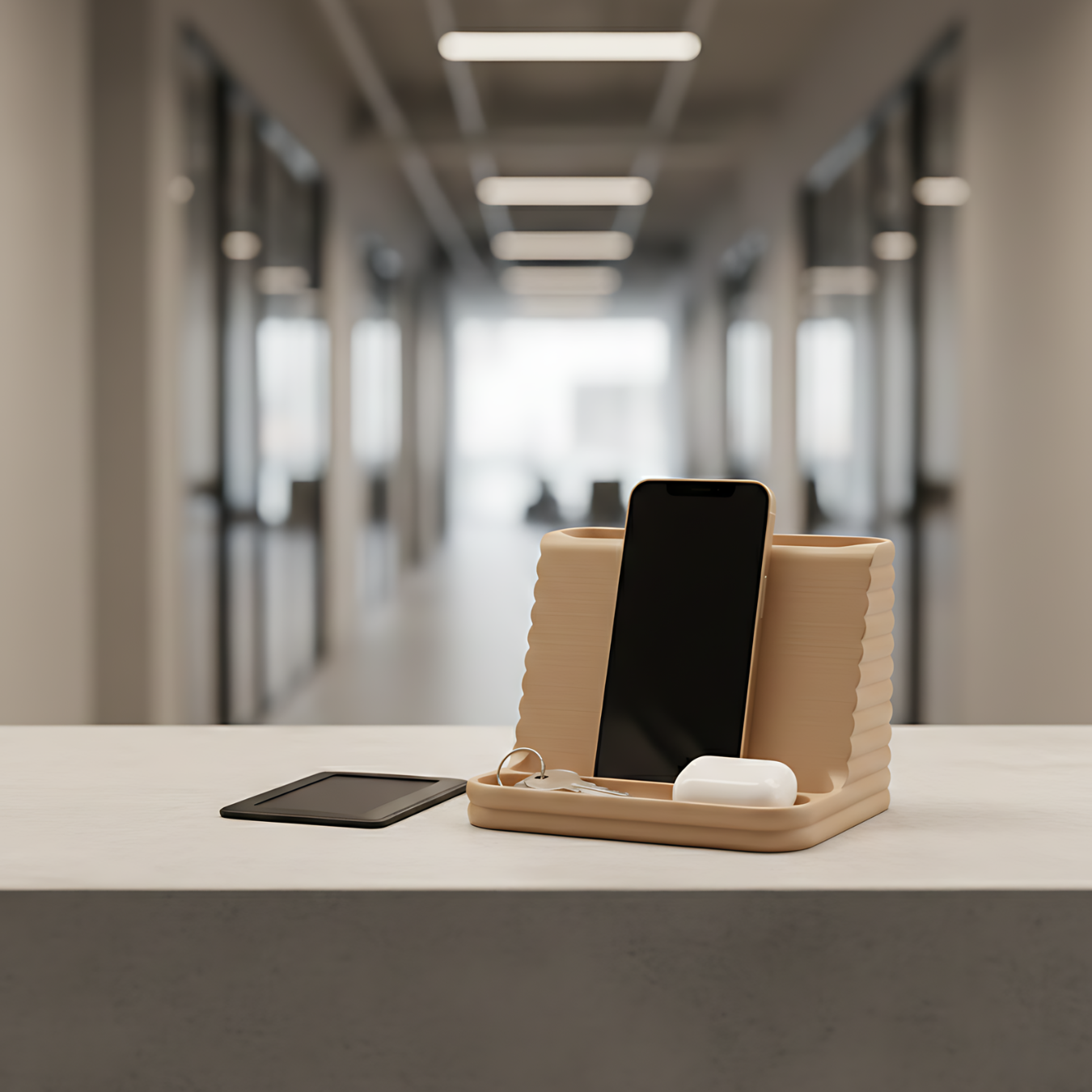 Smartphone-Halter mit Schreibtisch-Organizer – kompakte Ablage für Büro & Homeoffice