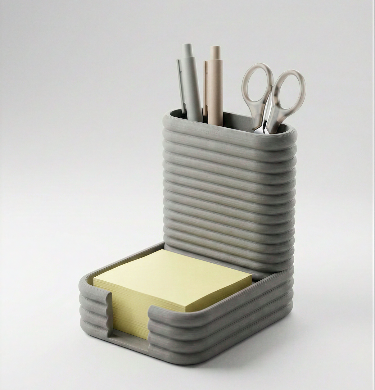 Schreibtisch-Organizer mit Haftnotiz-Ablage und Stiftefach – kompaktes Ordnungssystem