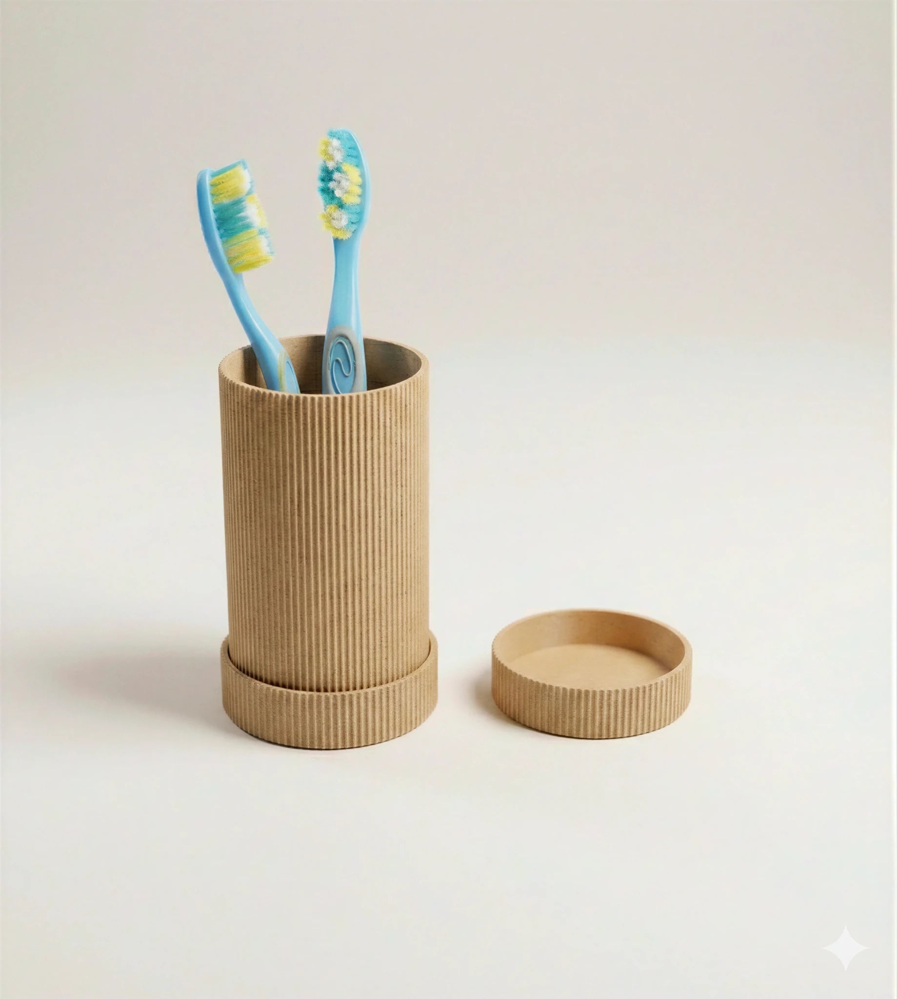 Zahnbürstenhalter – zylindrischer Bad-Organizer mit Abdeckung