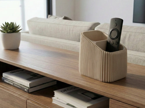 Fernbedienungs-Organizer mit Doppelfach – Vertikaler Halter für Wohn- und Medienberei