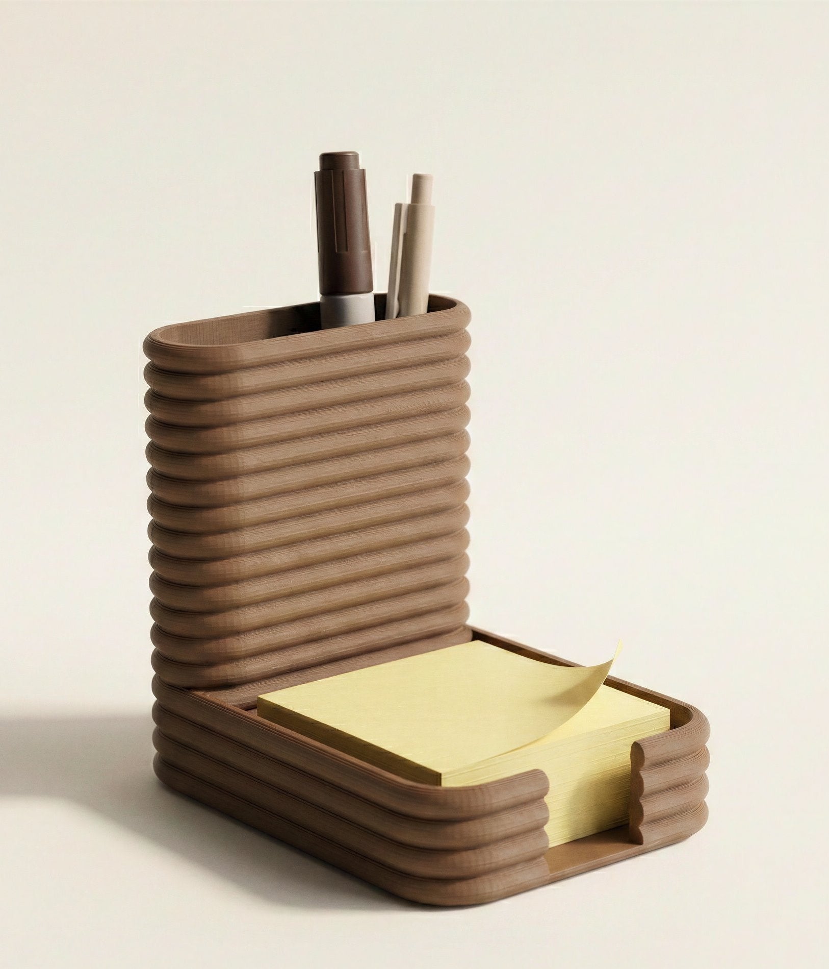 Schreibtisch-Organizer mit Haftnotiz-Ablage und Stiftefach – kompaktes Ordnungssystem