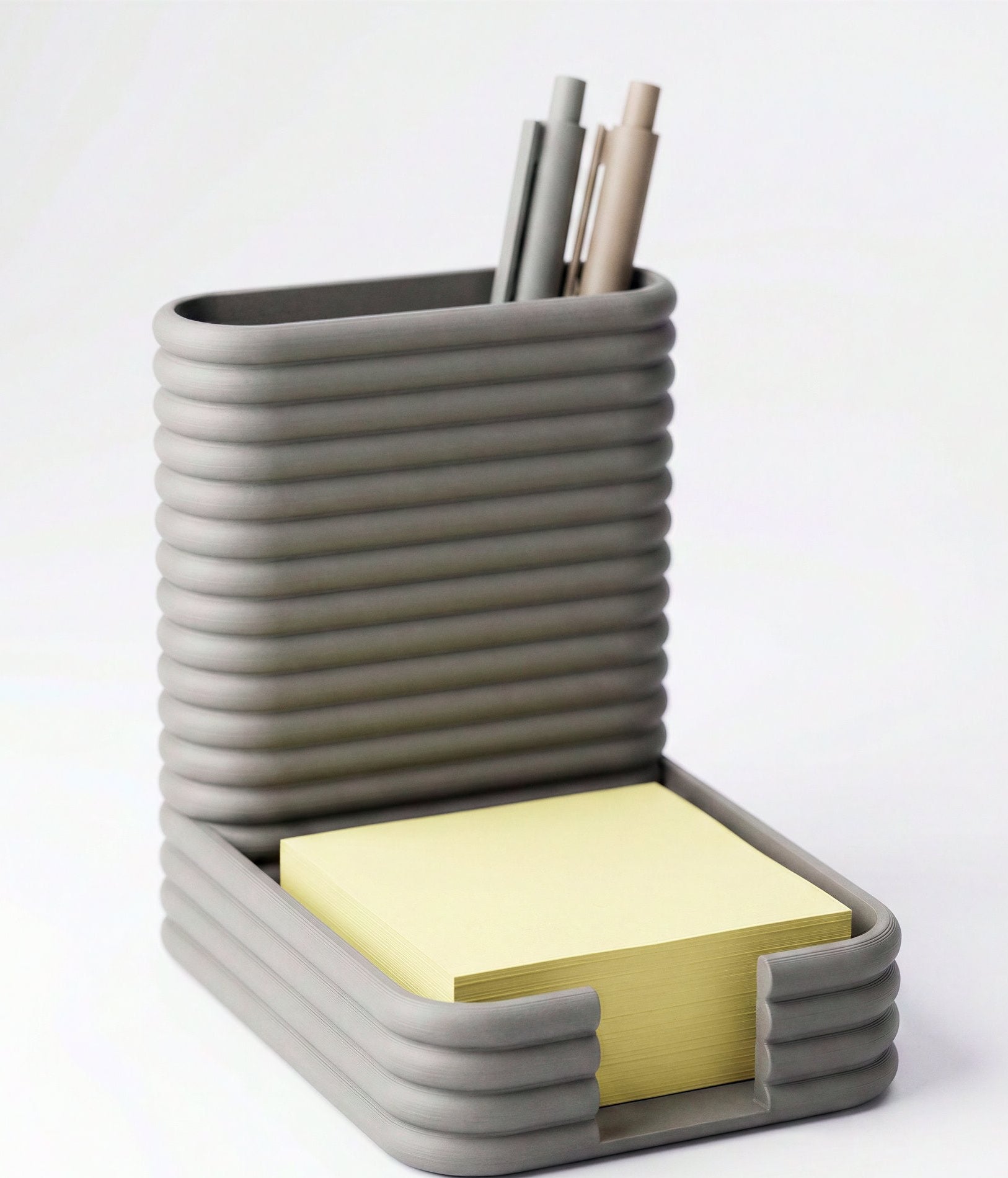 Schreibtisch-Organizer mit Haftnotiz-Ablage und Stiftefach – kompaktes Ordnungssystem